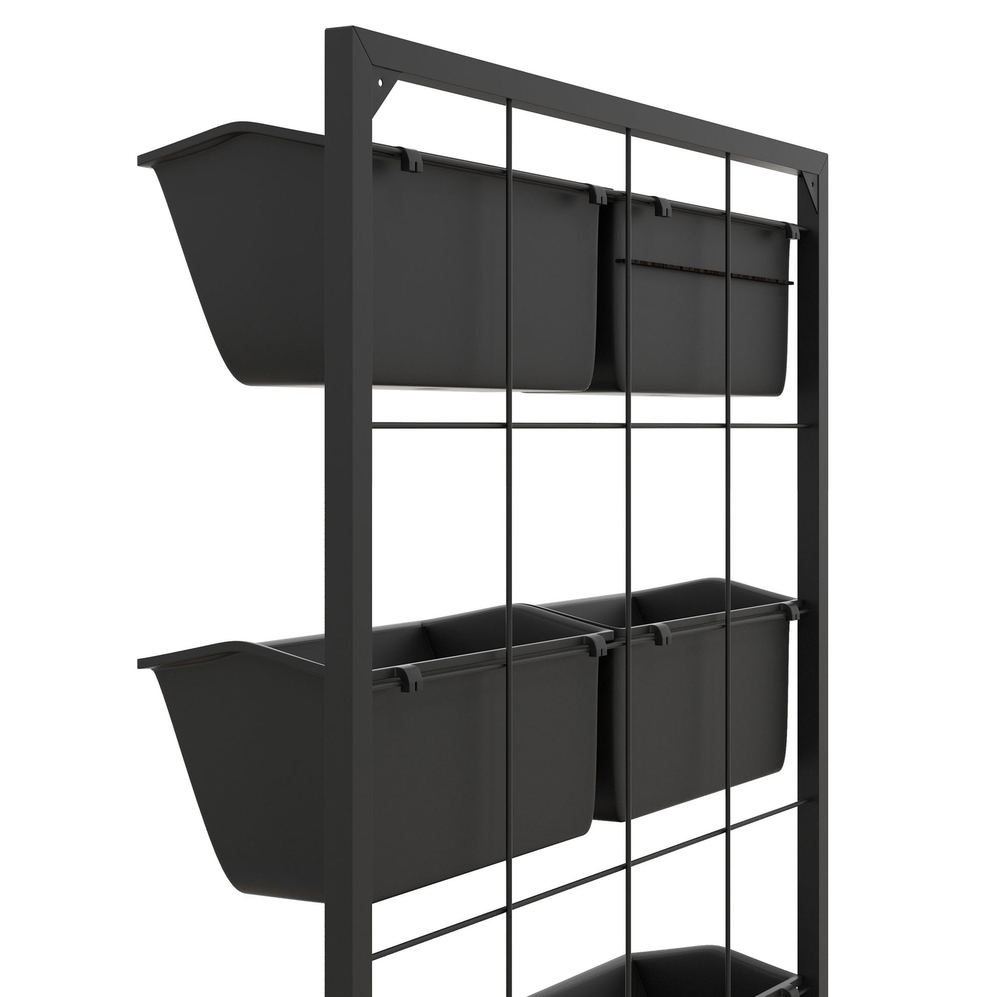 3 tier hanging planter outdoor Outsunny 3 Tier Wall Planter With 6 Pots For Indoor And Outdoor Use, Hanging Plant Holder, Self Draining Wall Mounted Planter For Vegetables, Flowers,