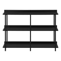 Accent Table, Console, Entryway, Narrow, Sofa, Living Room, Bedroom, Black Laminate, Black Metal, Contemporary, Modern Black Particle Board