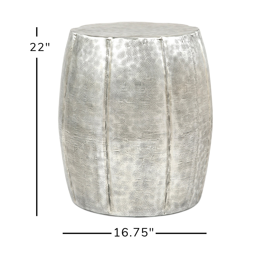 D16.8X22" Vanora Accent Table Silver Aluminium