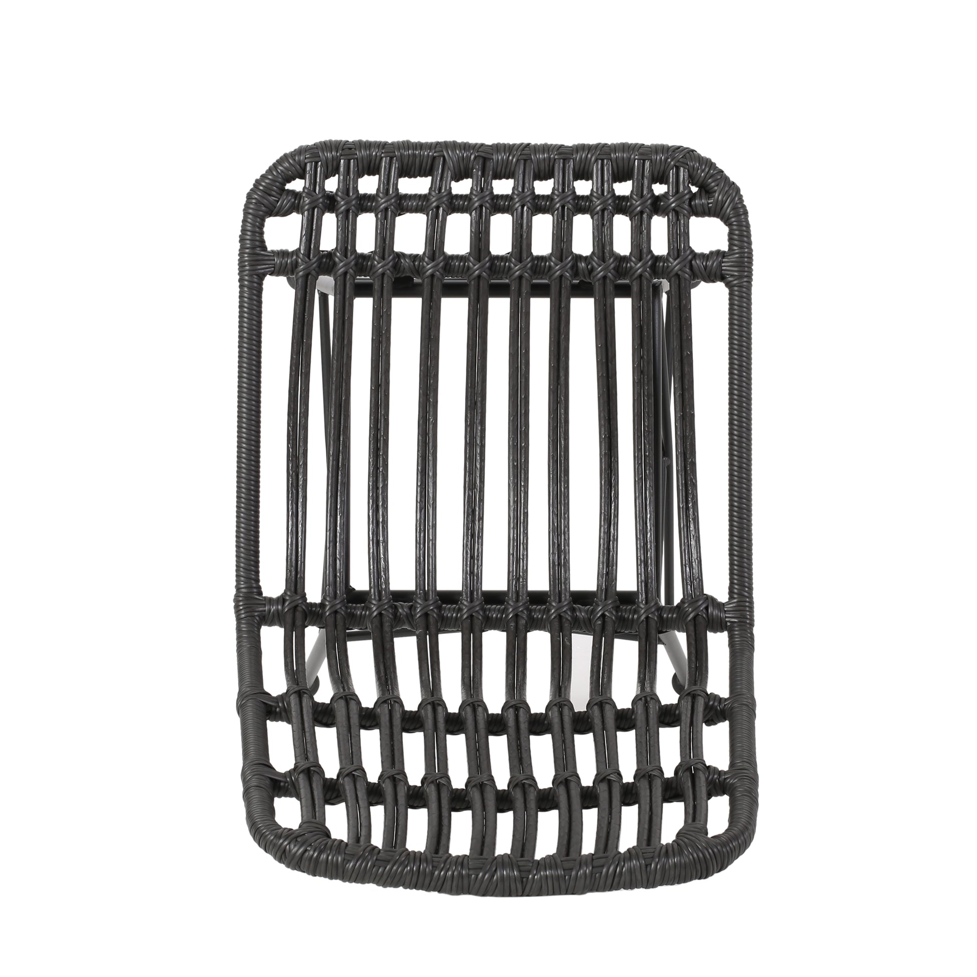 Sawtelle Chair Grey Rattan Metal