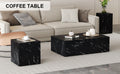 Enhance Your Living Space With This Modern Mdf Coffee Table Featuring A Sleek Black Texture Pattern. Measuring 39.3X23.6X11.8 Inches, It Boasts A Stylish And Durable Design. Black Mdf