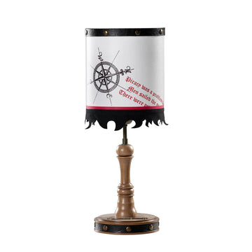 Ahoy Table Lamp Brown Wood Metal