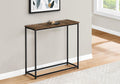 Accent Table, Console, Entryway, Narrow, Sofa, Living Room, Bedroom, Brown Laminate, Black Metal, Contemporary, Modern Brown Particle Board