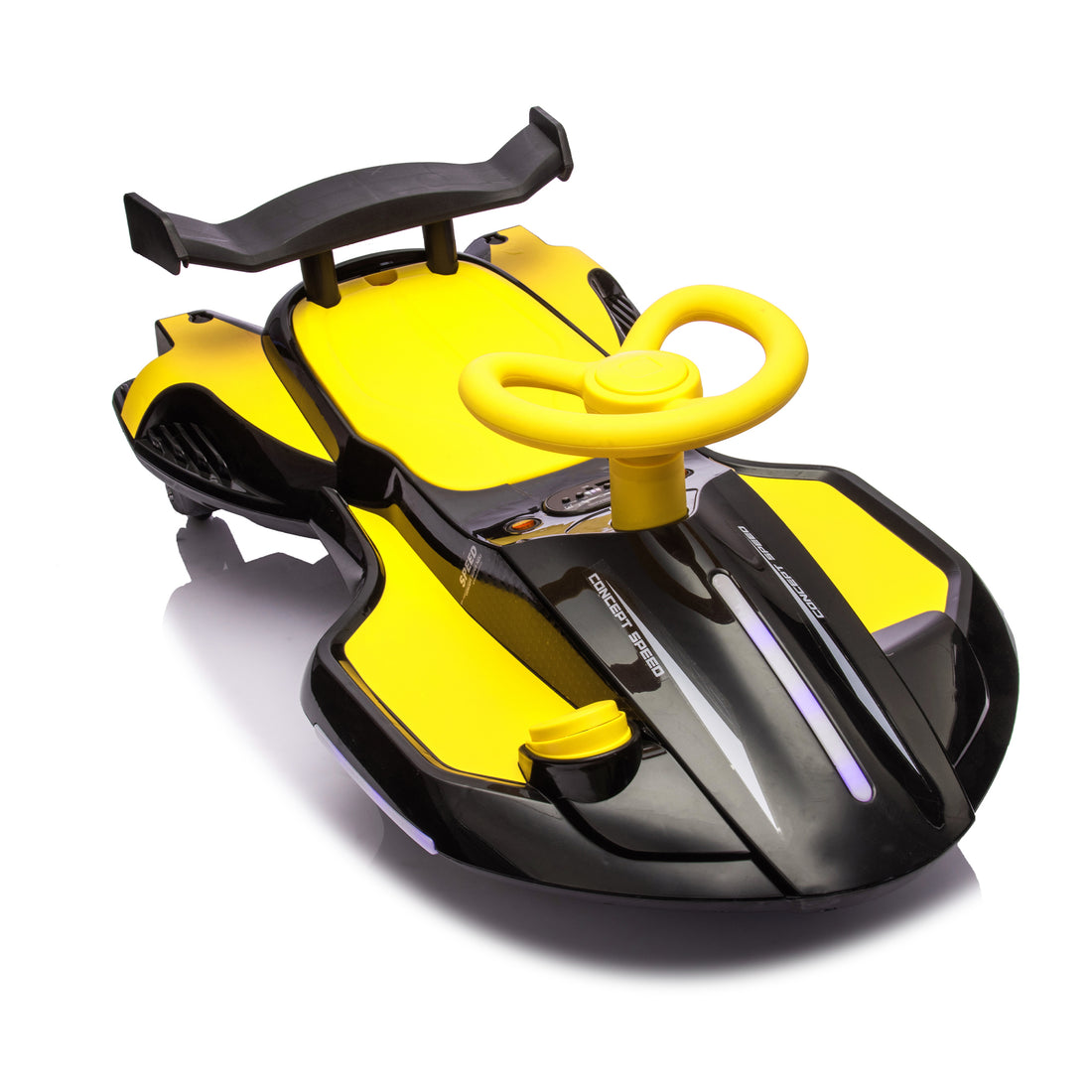 12V Kids Ride On Electric Toy,360 Degree Drift In Place,Spray Function,Front&Side Lights Design,Usb Mp3,Bluetooth,Music, 3.73 4.35 Mph,Easy Installation,Ultimate Cool Operation For Kids Aged 3 . Black 100 149 Lbs Polypropylene