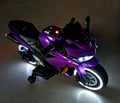 Tamco Kids Motorcycle 12V Motorcycle For Kids 3 4 5 6 Years Boys Girls 12V7Ah Kids Motorcycle Ride On Toy With Training Wheels Manual Throttle Drive By Hand Lightting Wheels Purple 50 99 Lbs Plastic Indoor & Outdoor Use