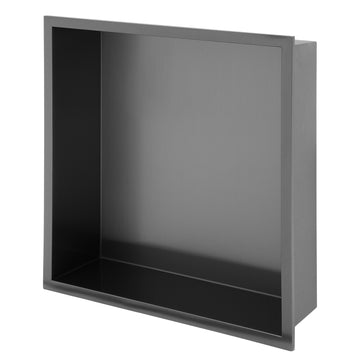 13" X 13" Stainless Steel Shower Niche, Gunmetal Black Gunmetal Black Stainless Steel