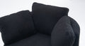 029 Teddy Fabric Swivel And Storage Chair With Back Cushion For Living Room,Black Black Primary Living Space Modern Foam Teddy