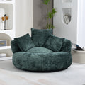Coolmore Lazy Sofa Durable Comfort Lounger High Back Bean Bag Chair Couch With Three Pillows For Adults And Kids, Indoor & Outdoor, Single Gaming Sofa Chair For Bedroom,Office Emerald Chenille Emerald Foam Chenille 1 Seat