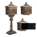 Polar Aurora Mailbox Cast Aluminum Bronze Mail Box Postal Box Security Heavy Duty Bronze Aluminium