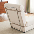 Single Sofa Chair Foldable Single Sofa Bed With Pillow,Portable Foldable Sofa Bed,Leisure Sofa Chair,Easy To Store,Made Ofand Wearable Linen Cream White Cream White Primary Living Space Modern Foam Linen