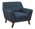 Browning Blue Accent Chair Blue Foam Engineered Wood
