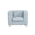 Fx D1 Sofa Set Include Chair Loveseat And Sofa Light Blue Colorlinen & White Color Sofa Legs Light Blue Fabric 6 Seat