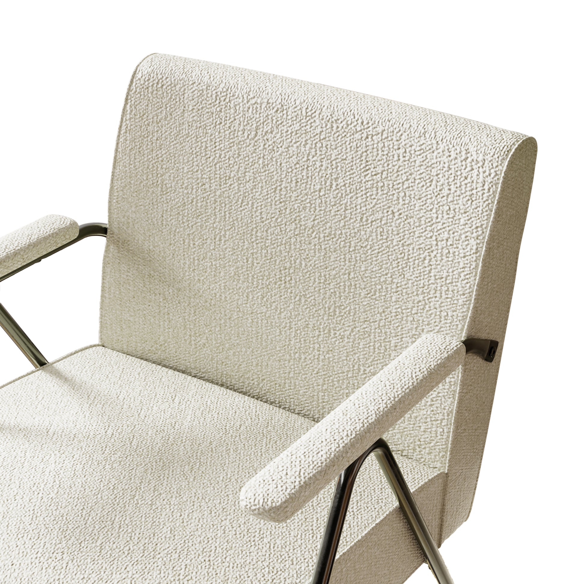 Fx P91 Wt Sofa Chair Modern White Accent Chair With Metal Frame Stylish Upholstered Single Sofa, Perfect For Living Room, Bedroom, And Office Decor Temu Suitable White Linen