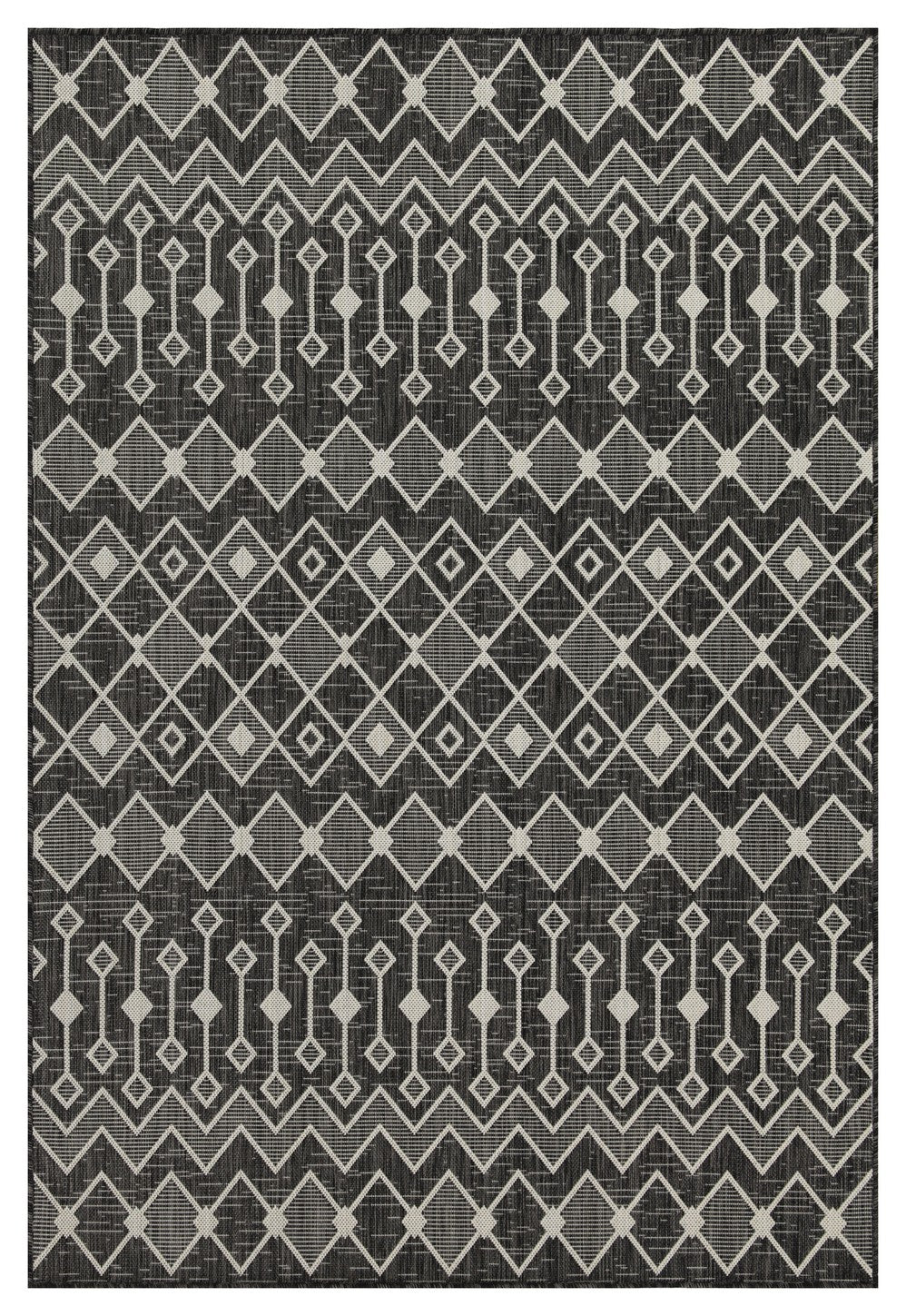 Sunshine Gc Har2020 Anthracite 7 Ft. 10 In. X 10 Ft. 3 In. Indoor Outdoor Area Rug Anthracite Polyester Polypropylene