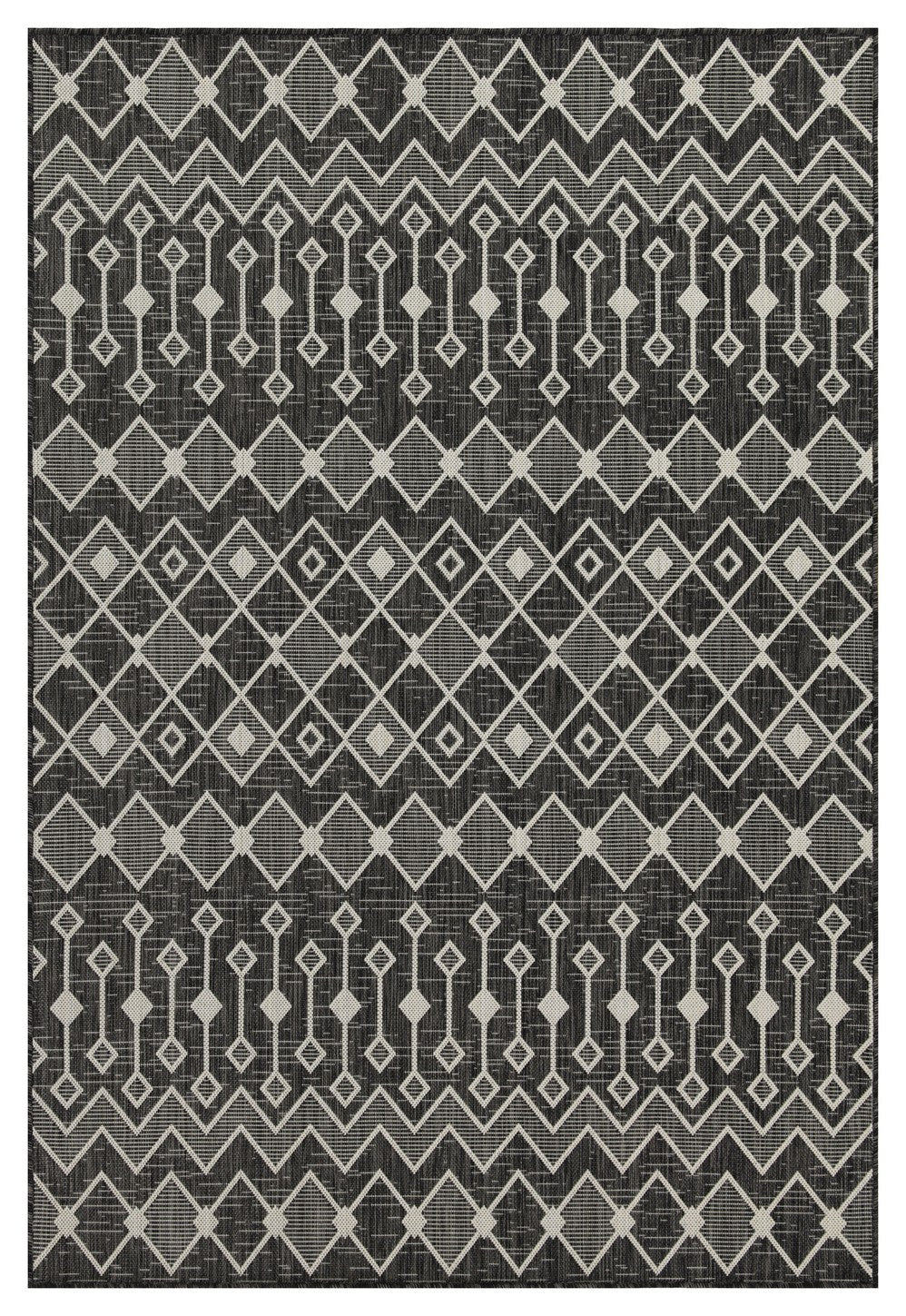 Sunshine Gc Har2020 Anthracite 2 Ft. 7 In. X 7 Ft. 3 In. Indoor Outdoor Area Rug Anthracite Polyester Polypropylene