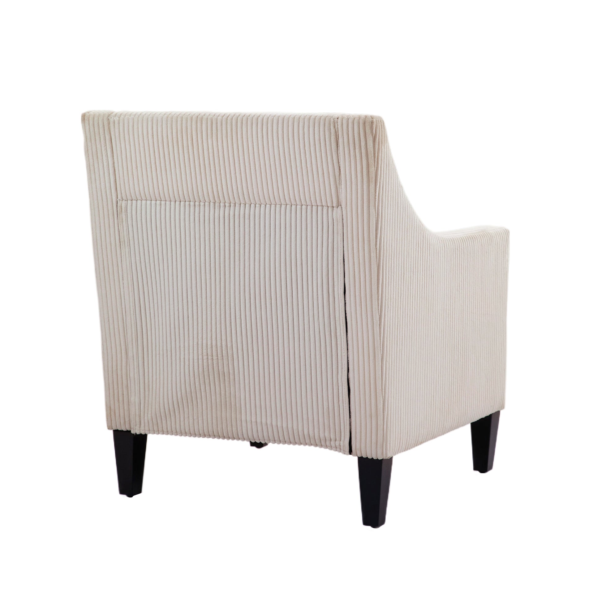 Coolmore Modern Accent Chair,Upholstered Armchair With Scooped Arms For Bedroom,Apartment,Studio,Office,Waiting Room Beige Corduroy Beige Primary Living Space Foam Corduroy