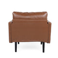 Club Chair Light Brown Pu