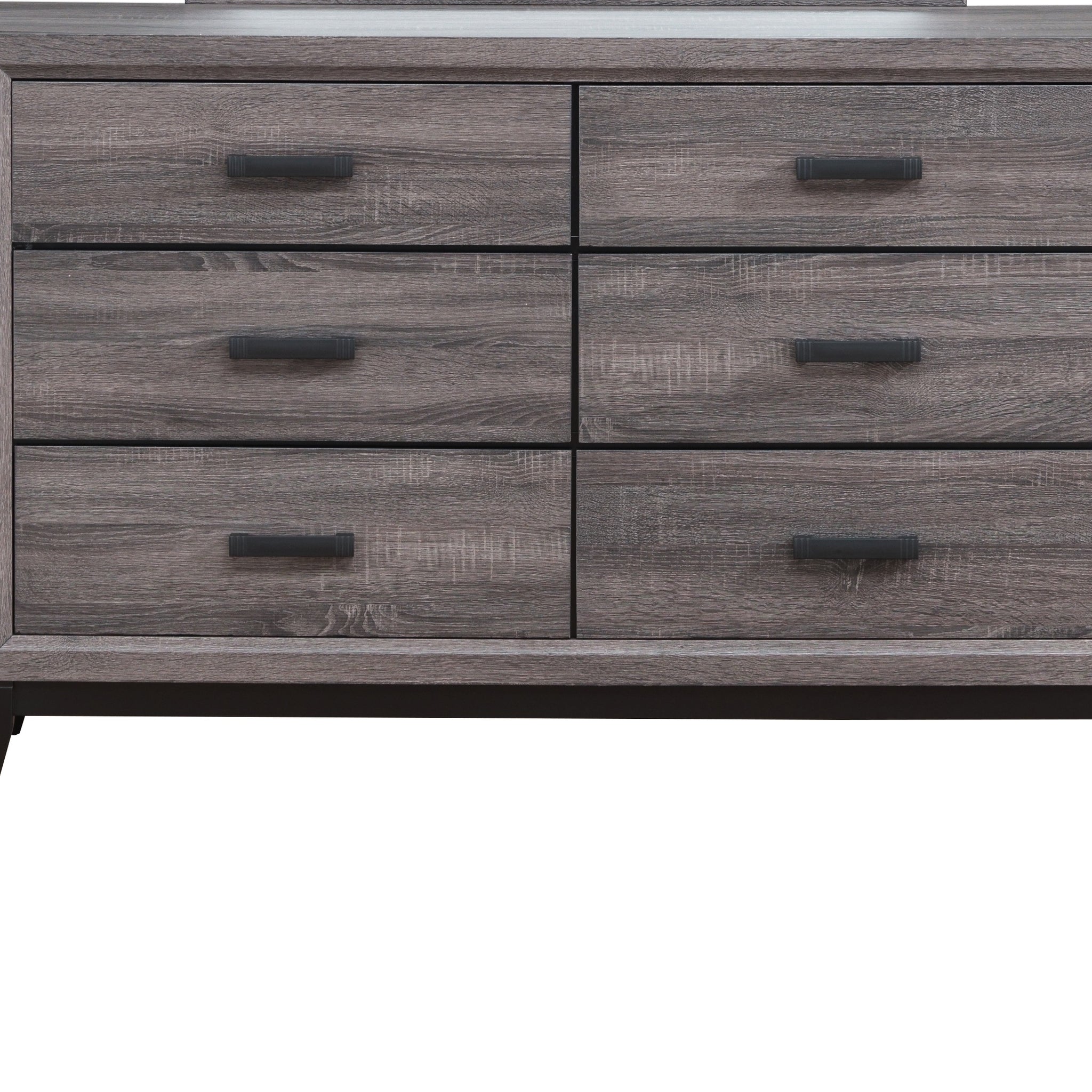 Mirage Foil Grey Dresser Black Gray Rubber Wood Mirage Foil Grey Dresser Black Gray Rubber Wood
