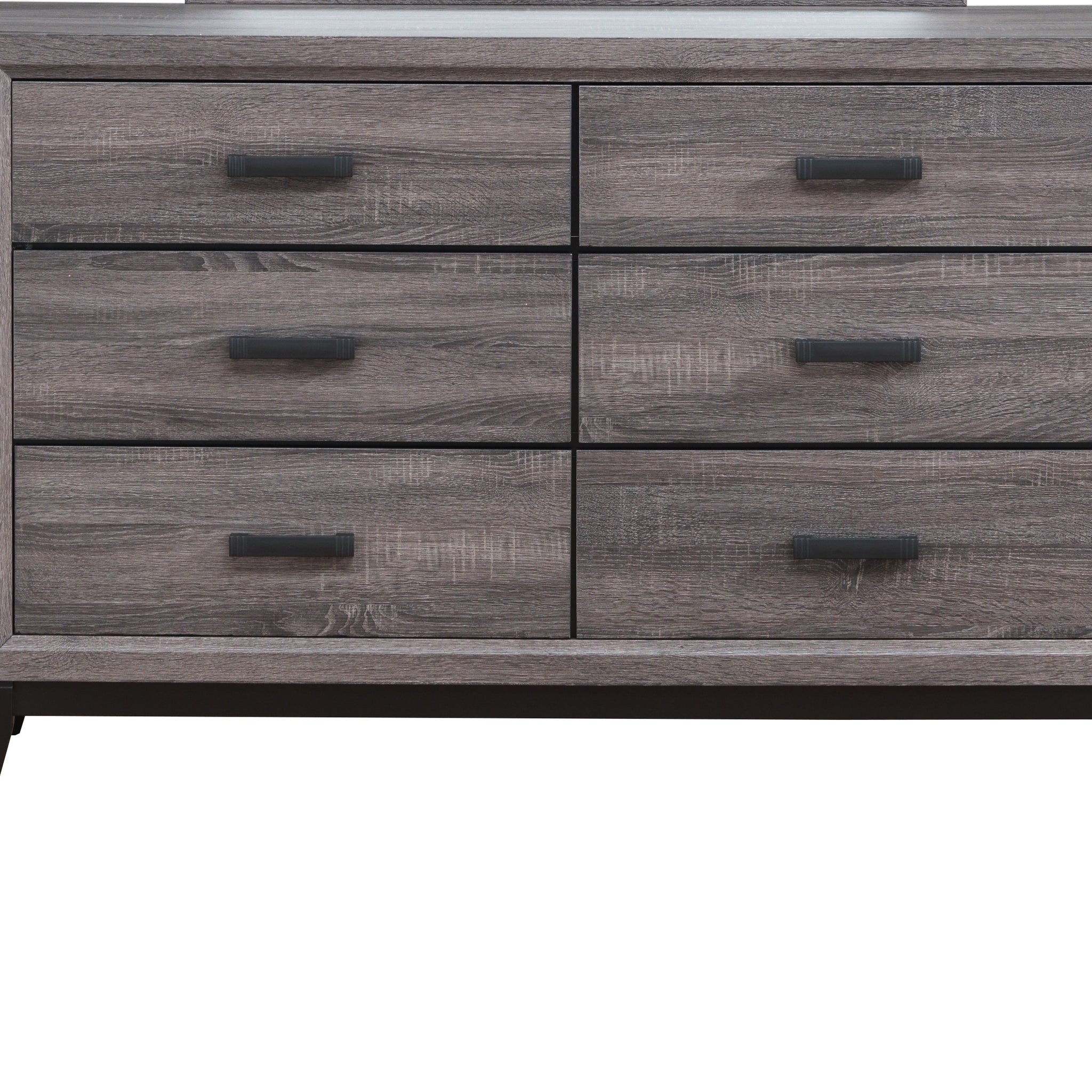 Mirage Foil Grey Dresser Black Gray Rubber Wood