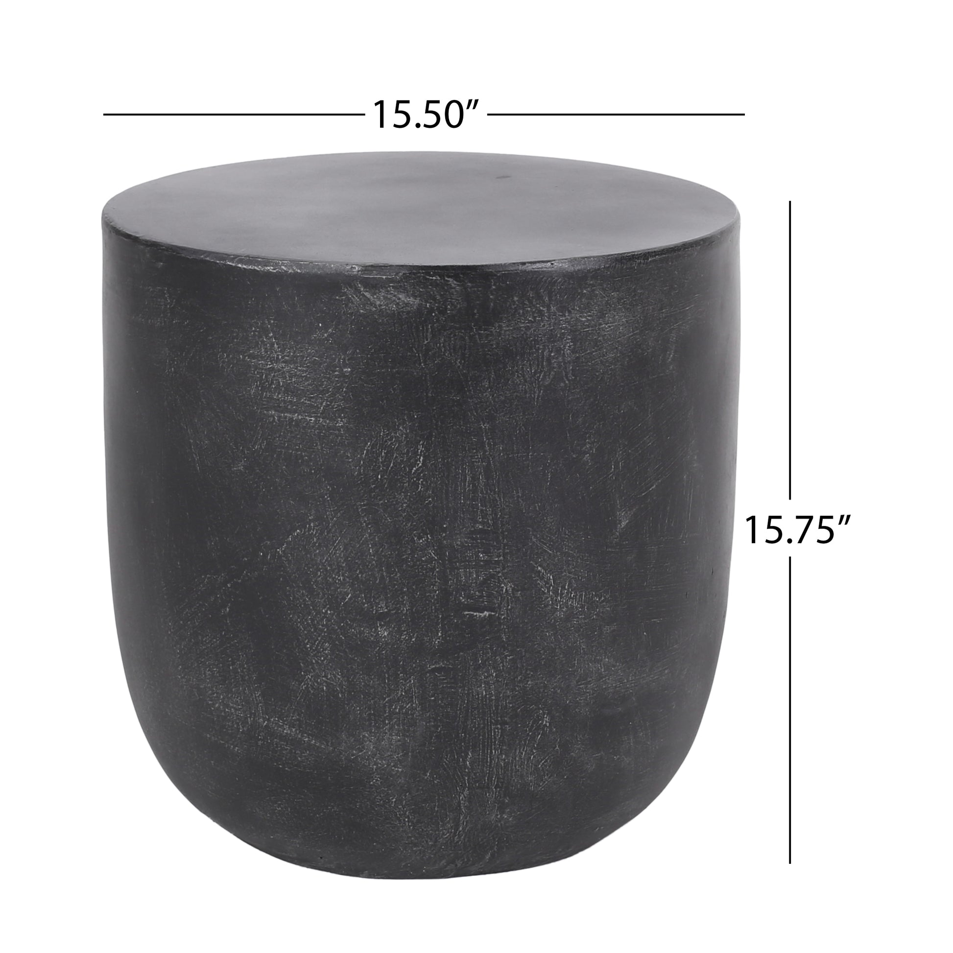 End Table Matte Black Magnesium Oxide