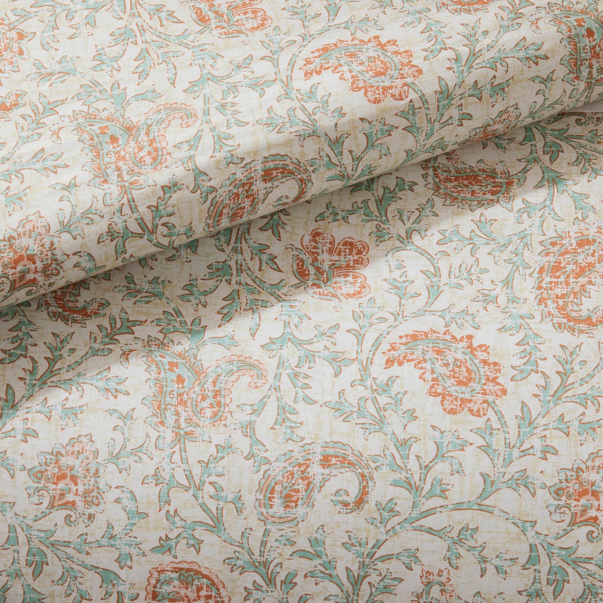 9 Piece Cotton Percale Comforter Set Coral King King Coral Polyester