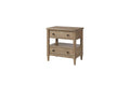 Open Nightstand Sand Finish With 2 Drawers Sand Solid Wood Mdf