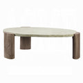 Weathered Grey And Oak Oblong Coffee Table Oak Primary Living Space Contemporary Oval Cement