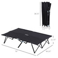 Outsunny 2 Person Folding Camping Cot For Adults, 50