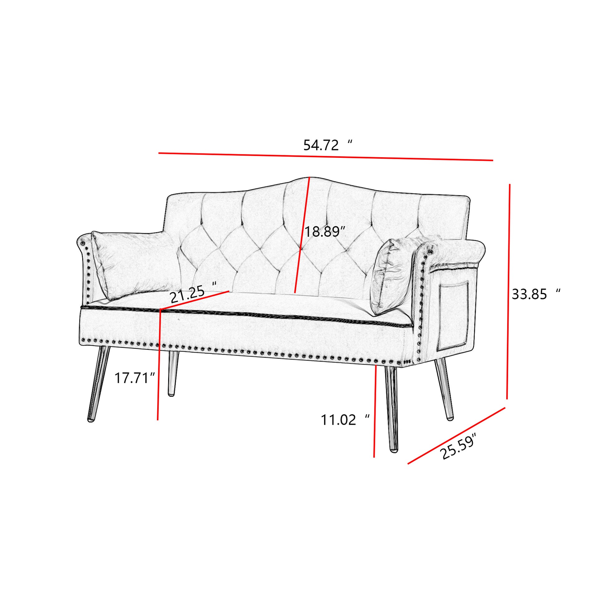 Cream White 2 Seater Sofa Cream White Wood Tufted Back Velvet 2 Seat