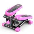Home Office Exercise 330Lbs Capacity Mini Stepper With Resistance Bands And Lcd Monitor Pink Black Steel