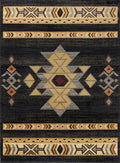 Tribes Gc Yls4004 Black 2 Ft. 7 In. X 7 Ft. 3 In. Southwest Area Rug Black Polypropylene