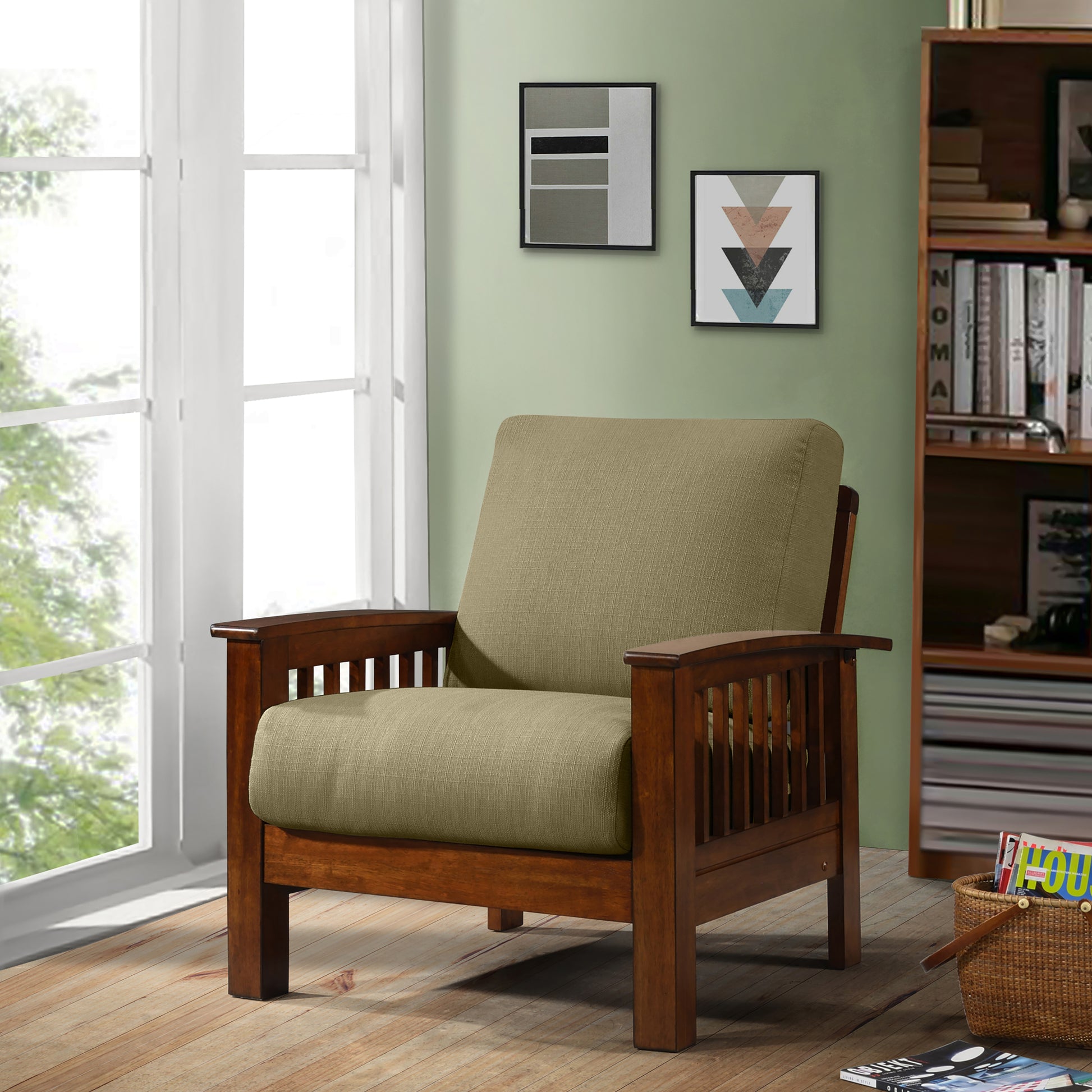 The Torrey Chair Beige Brown Rubberwood Wood