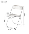 Folding Chair Transparent Chairs Ghost Stackable Crystal Folding Chair Pc Plastic Living Room Seat Chrome Frame And Foldable Acrylic Chair Fo O Clear Clear Pc