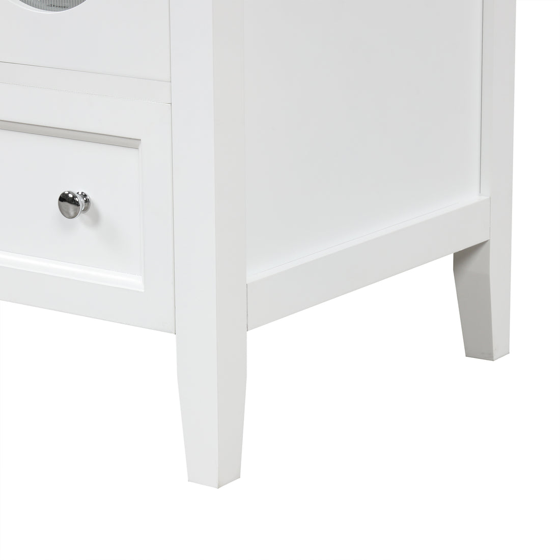 24" Bathroom Vanity With Sink, Bathroom Vanity Cabinet With One Drawer And Doors, Adjustable Shelf, Solid Wood And Mdf, White White Solid Wood Mdf