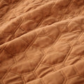 3 Piece Velvet Quilt Set Rust Full Queen Full Rust Cotton