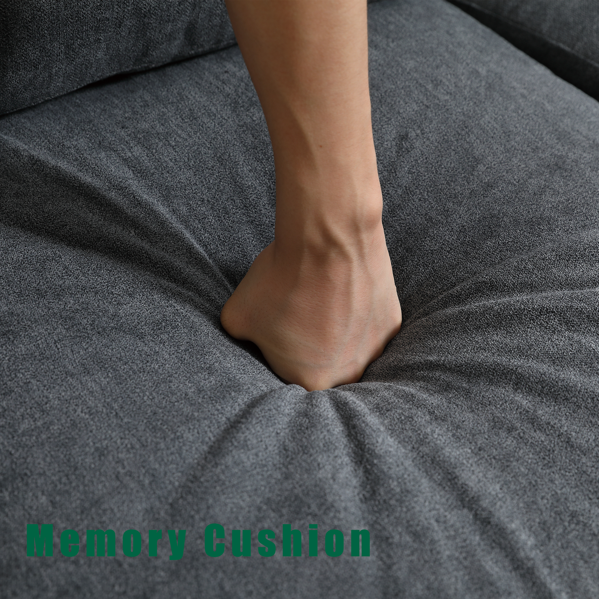 Arrived Convertible Sectional Sofa With Storage,L Shaped Sofa,Four Seater Sofa,Modern Linen Fabric Sectional Couches For Living Room,Gray Gray Polyester Wood Primary Living Space Medium Soft Cushion Back Modern Rolled Arms Wood 4 Seat