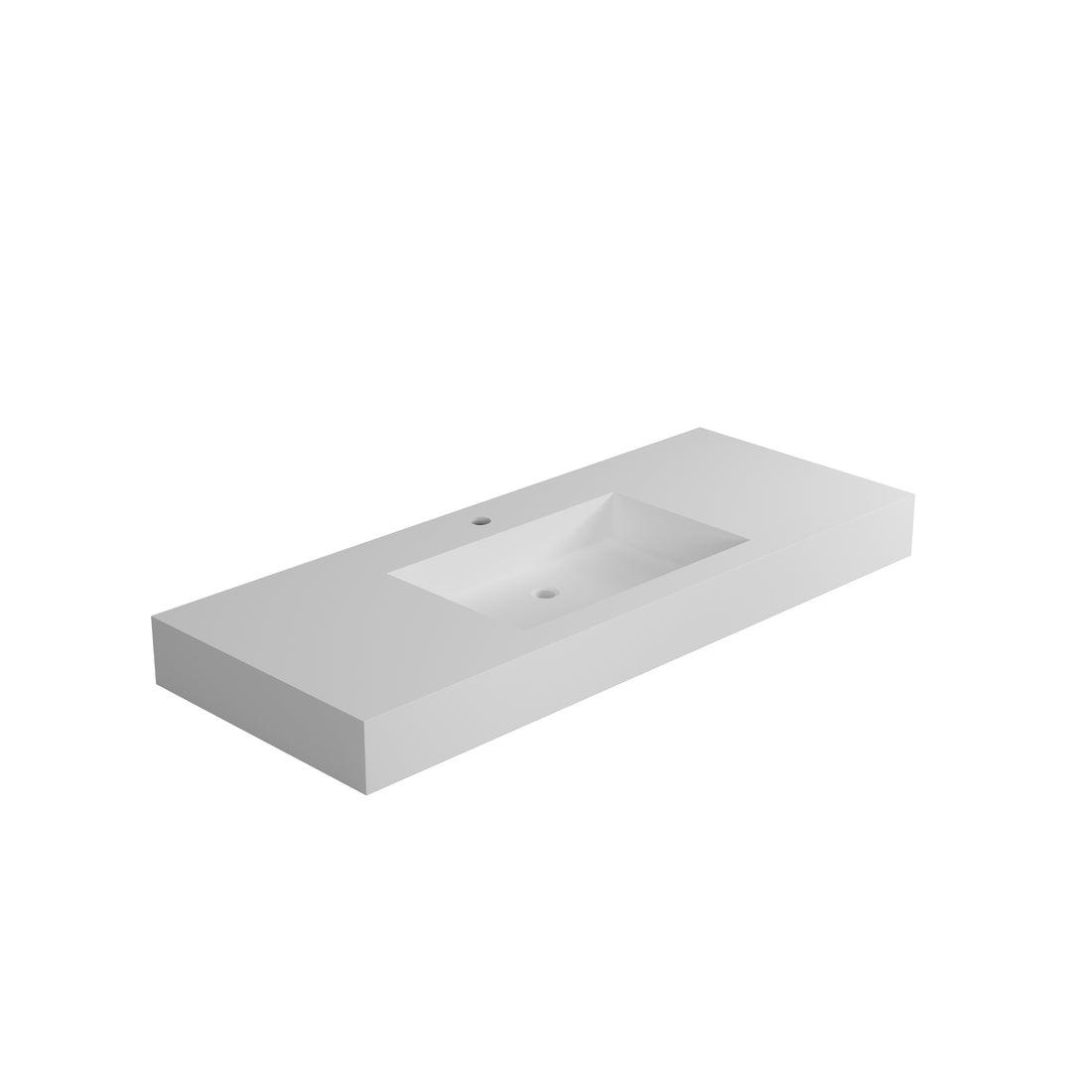 Solid Surface Basin Matte White Contemporary Solid Surface