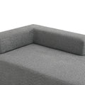 Lounge Frame For Oversized Modular U Shaped Sectional Sofa,Luxury Boucle Floor Couch Set,Convertible Sleeper Couch,Spacious Foam Filled Sofa Bed For Living Room Gray Boucle 1 Seat