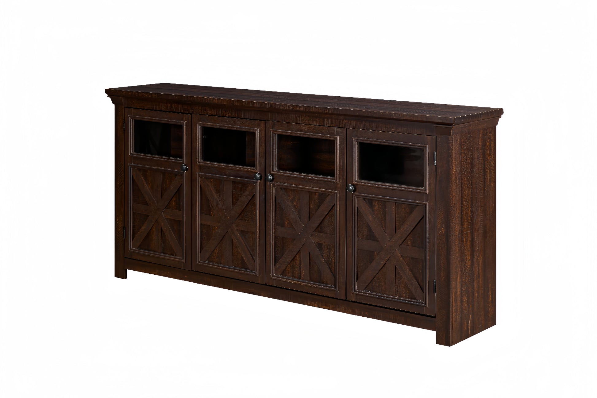 Farmhouse Sideboard Buffet Cabinet With Storage With 4 Doors, Kitchen Storage Cabinet, Coffee Bar Cabinet With Adjustable Shelf For Kitchen, Living Room, L68.35''*W15.35"*H34.65", Espresso Espresso