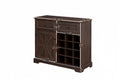 Farmhouse Liquor Cabinet Bar Cabinet With 2 Drawers, Wine Bar Cabinet With Removable Wine Racks Storage Shelves, Cupboard For Kitchen, Dining Room, Espresso L39.37''*W15.7