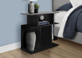 Accent Table, Side, End, Nightstand, Lamp, Living Room, Bedroom, Black And Grey Laminate, Contemporary, Modern Black Particle Board