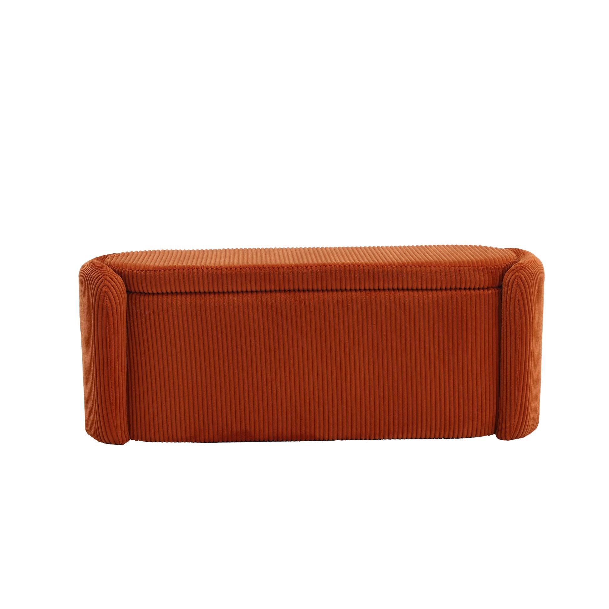 Coolmore Storage Ottoman,Bedroom End Bench,Upholstered Fabric Storage Ottoman With Safety Hinge, Entryway Padded Footstool, Ottoman Bench For Living Room & Bedroom Orange Orange Primary Living Space Foam Corduroy