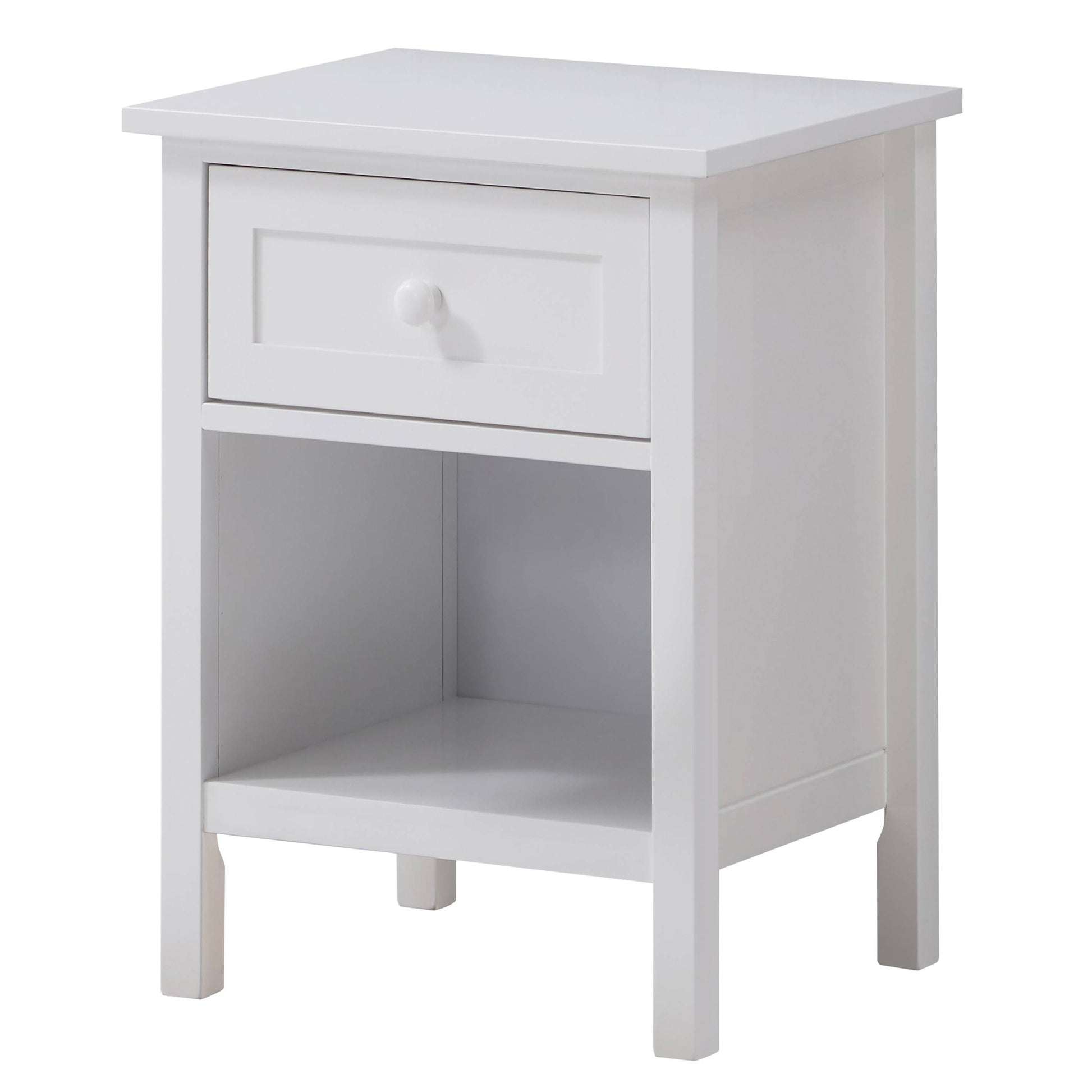 White Nightstand With Drawer White 1 Drawer Bedroom Rectangle Rustic Drawers Wood