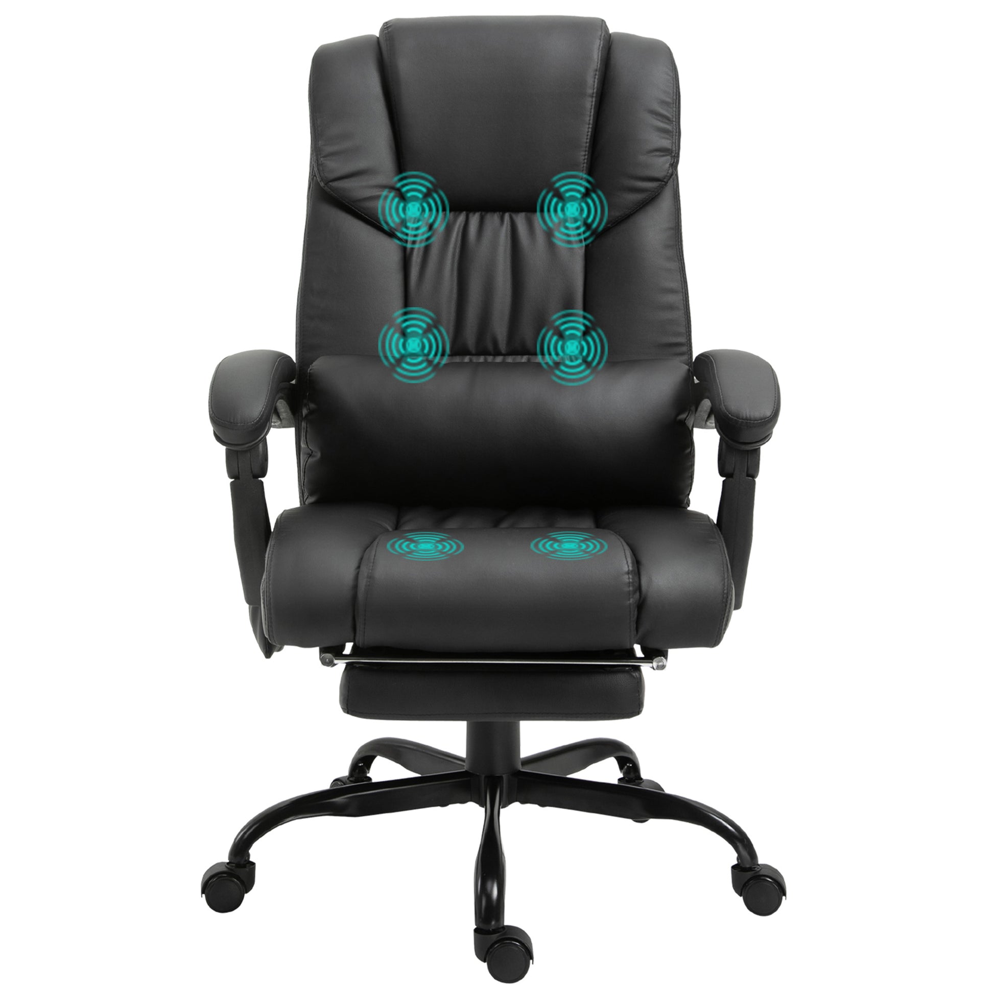 Vinsetto High Back Massage Office Chair With 6 Vibration Points, Pu Le Vinsetto High Back Massage Office Chair With 6 Vibration Points, Pu Le