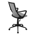 Office Chair, Adjustable Height, Swivel, Ergonomic, Armrests, Computer Desk, Work, Grey Mesh, Black Metal, Contemporary, Modern Black Foam Polyester