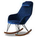 Chelsea Velvet Rocking Chair Blue Velvet
