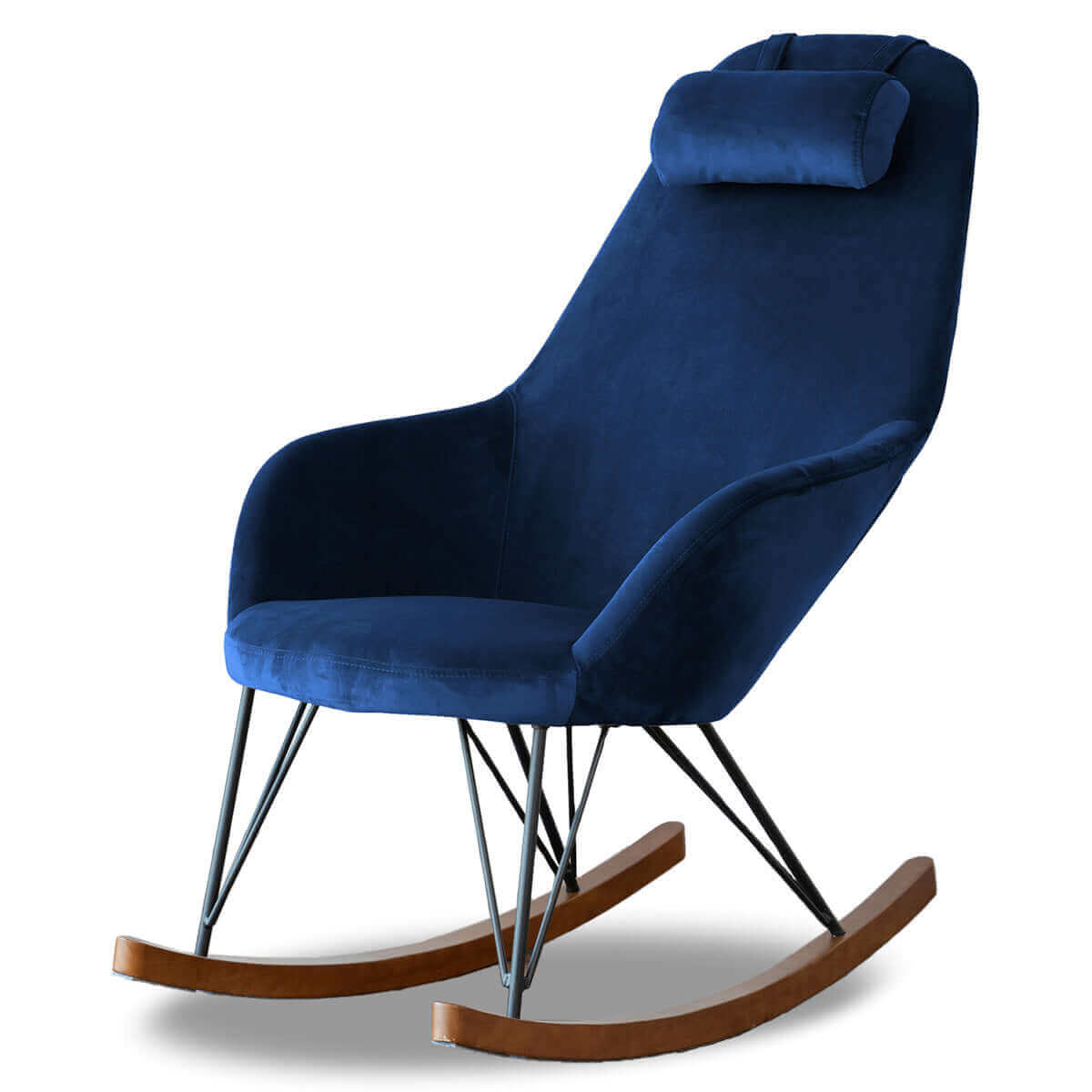 Chelsea Velvet Rocking Chair Blue Velvet