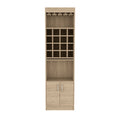 Being Kava Bar Cabinet, Double Door, Two Shelves, Sixteen Built In Wine Rack Light Pine Beige Particle Board Particle Board