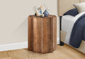 Accent Table, Drum, Side, End, Nightstand, Lamp, Living Room, Bedroom, Copper Metal, Contemporary, Modern Copper Metal