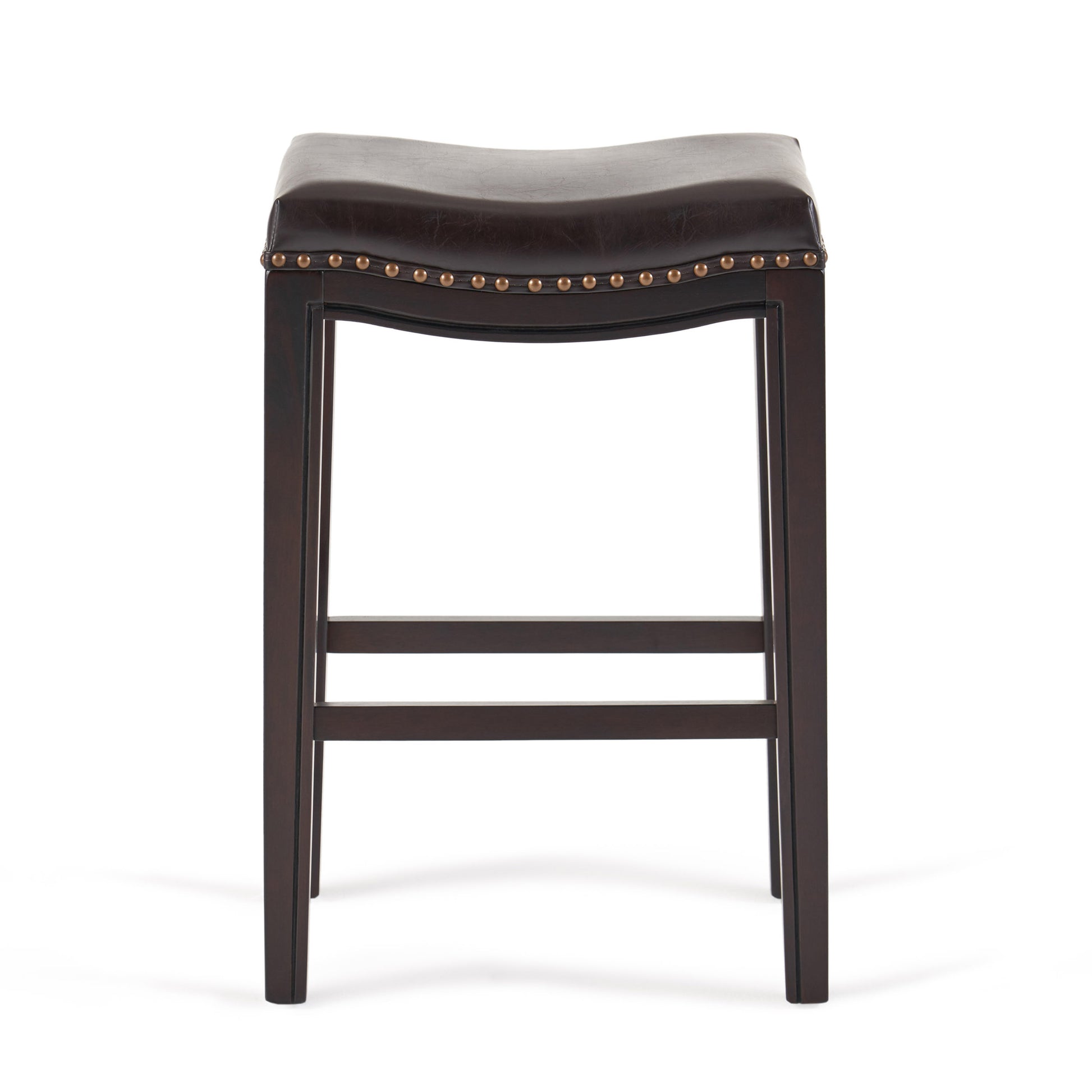 Tiffin Studded Counterstool Set Of 2 Brown Pu